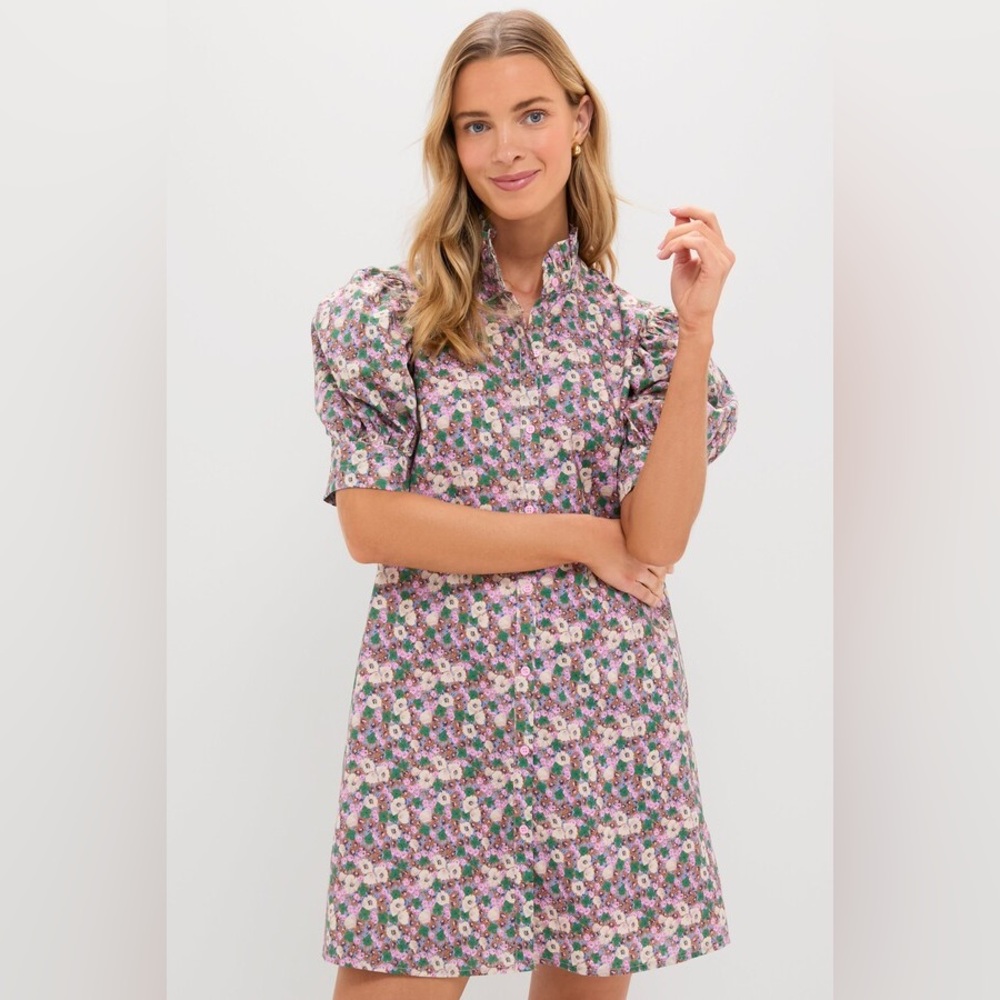 Hyacinth House Purple Multi Floral Louisa Mini Dress, NWT